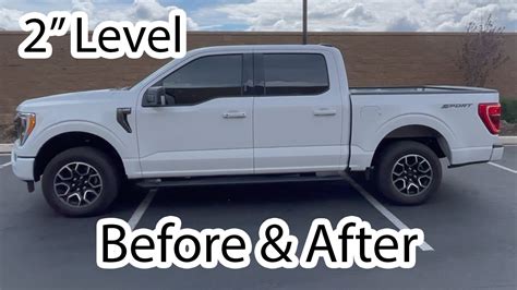 2" level - 2021 F150 - Before and After - YouTube