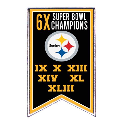 Pittsburgh Steelers Super Bowl Champion Banner Lapel Pin