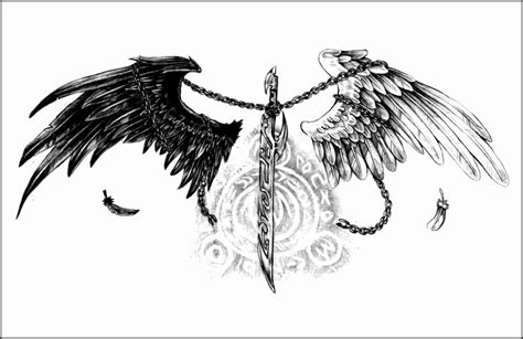 Angel Demon Wings Tattoo - Printable Kids Entertainment