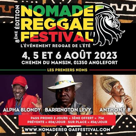 Nomade Reggae Festival 2023 lieu, programme et billetterie