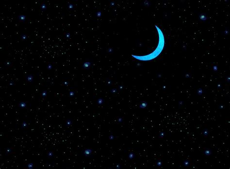 Glow in the Dark Crescent Moon and Stars, Decor for Space Theme Room ...