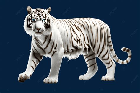 White Tiger Full Body On Plain Background, White Tigers, White Tiger ...