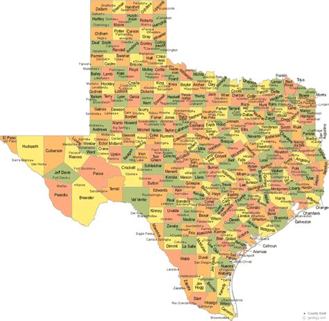 Texas County Map