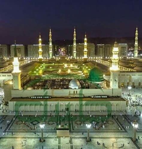 an aerial view of the grand mosque at night