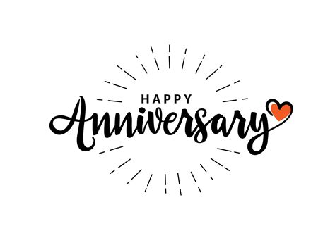 Happy Anniversary hand lettering 1902706 Vector Art at Vecteezy