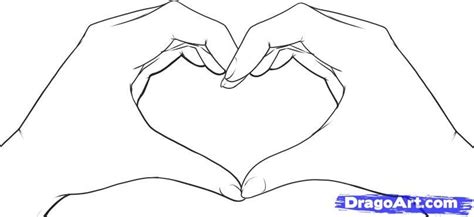 How to Draw Heart Hands, Step by Step, Symbols, Pop Culture, FREE ...