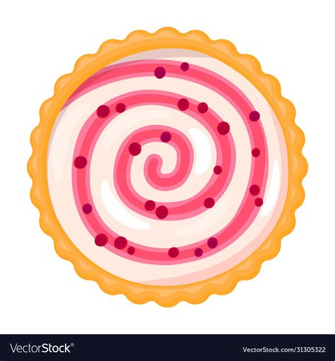 Cake top view iconcartoon icon Royalty Free Vector Image