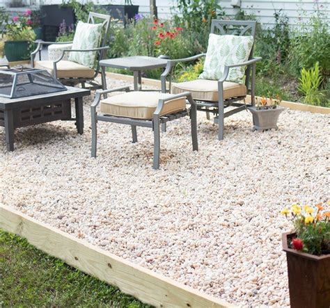 Pea Gravel Patio DIY - | Gravel patio diy, Pebble patio, Diy backyard patio