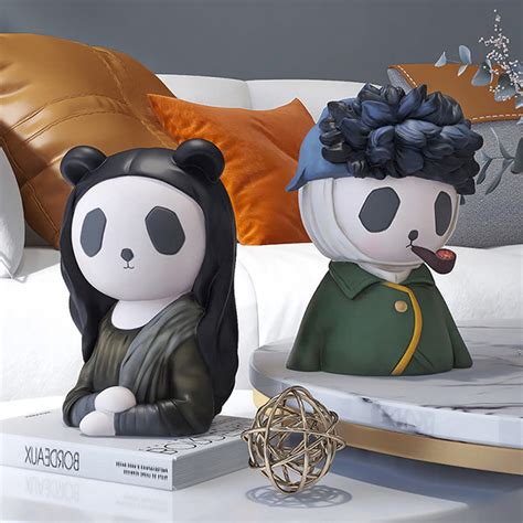 Art Themed Panda Decorative Pieces - ApolloBox