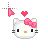 hello kitty cute pink heart Cursors