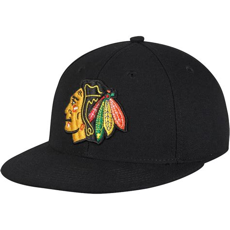 adidas Chicago Blackhawks Black Basic Fitted Hat