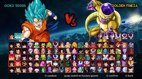 dragon ball game roster by almej on DeviantArt