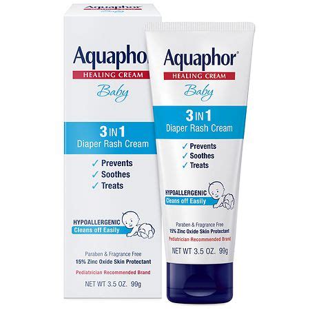 Aquaphor 3-in-1 Diaper Rash Cream | Walgreens