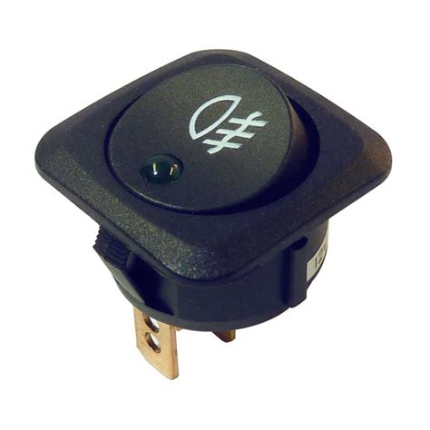 25A 12V Round Rocker Switch Green | Illuminated Rocker Switch with Print