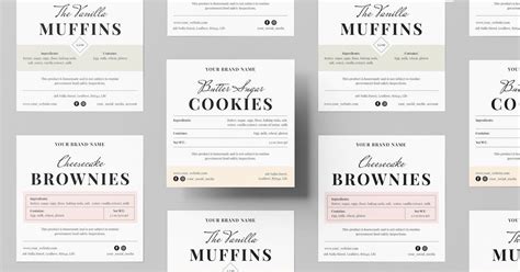 Cottage Food Label, Print Templates ft. home & sticker - Envato Elements