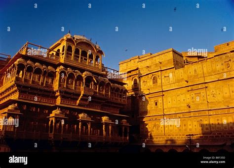 The Raj Mahal, the royal palace, inside Jaisalmer Fort, Rajasthan Stock ...