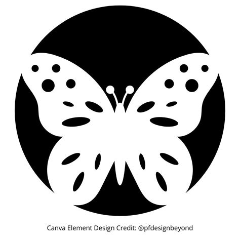 Butterfly (Free Pumpkin Stencil - Pumpkin Pattern - Pumpkin Template ...