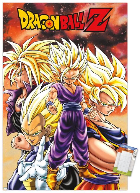 Dragon Ball Z - Saiyans Wall Poster, 14.725" x 22.375" - Walmart.com