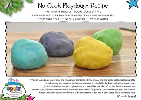 No Cook Play Dough Recipe That Can Be Made By Kids - SPATZ Mini Peeps ...