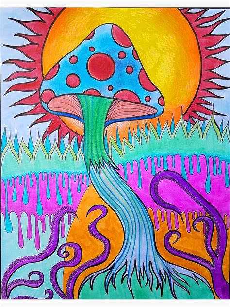 Trippy Easy Trippy Mushroom Drawing - Trippy mushroom painting time ...