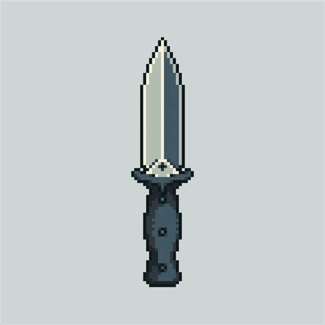 Pixel art illustration Knife. Pixelated Knife. Survival Combat Knife ...