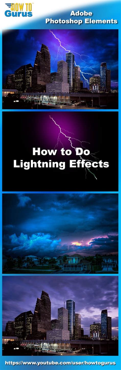 How to create Custom Lightning Effects in Adobe Photoshop Elements ...