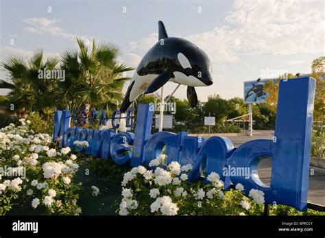 Entrance to Marineland, Antibes, France Stock Photo - Alamy