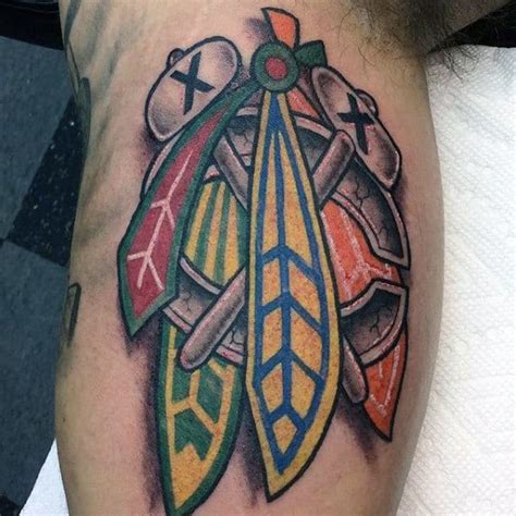 40 Chicago Blackhawks Tattoo Designs For Men - Hockey Ink Ideas