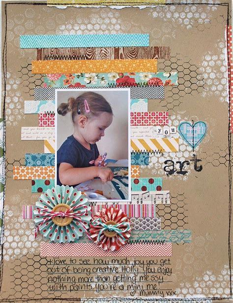 Creative Scrapbooking Page Ideas - Coloring Barbie