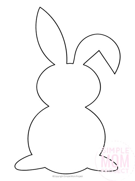 Free Printable Bunny Rabbit Templates | Easter bunny template, Easter ...