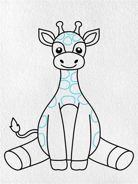 How to Draw a Baby Giraffe - HelloArtsy