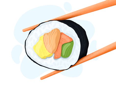 Sushi 🍣 illustration by Angel Villanueva on Dribbble