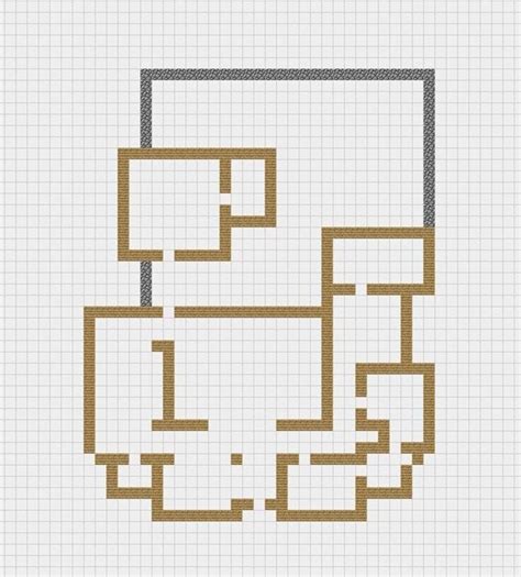 How to Draw a house like an architect's blueprint | Minecraft houses ...