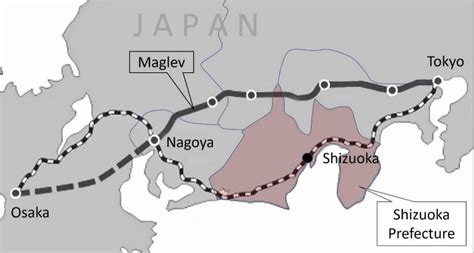 Route of the Shinkansen and maglev lines | Download Scientific Diagram