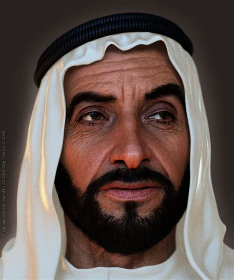 Sheikh Zayed 3D portrait. We provide 3D portraits production services ...