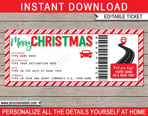 Christmas Ticket Template | DocTemplates