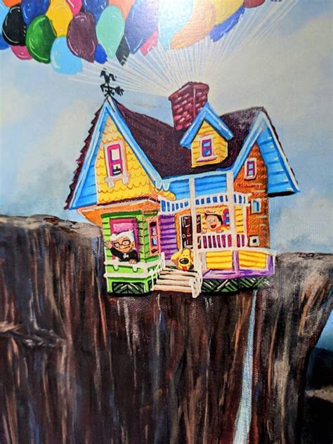 Paradise Falls Up Balloon House Art Print | Etsy