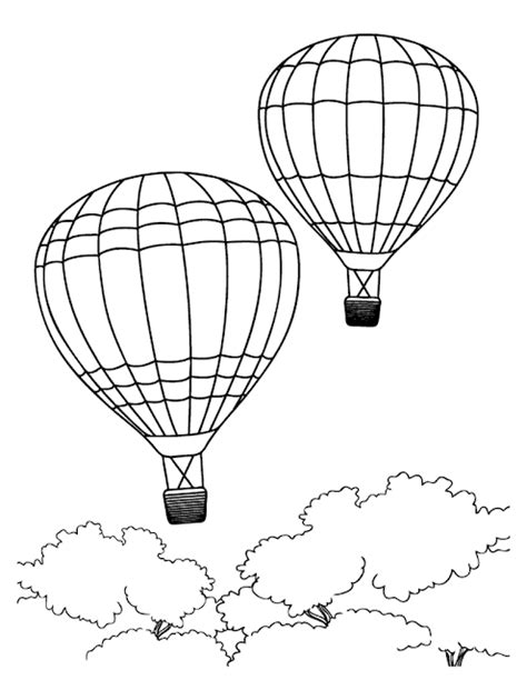 Gambar Mewarnai Balon Udara - 4 | Coloring pages, Coloring pages for ...