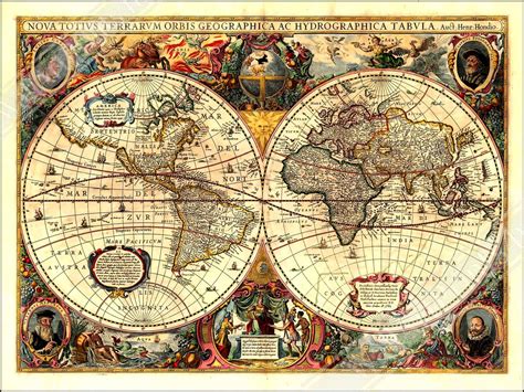 30+ Vintage World Map Wall Art – HomeDecorish