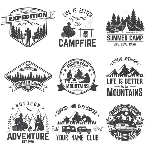 Summer camp. Vector illustration. Concept for shirt or logo, print ...