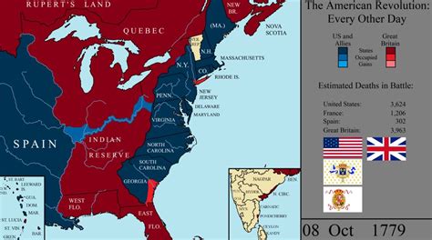 American Revolution Battle Map And Chart