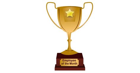 Employee of the Month Award, Golden Trophy Standing Photo Sculpture ...