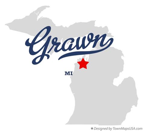 Map of Grawn, MI, Michigan