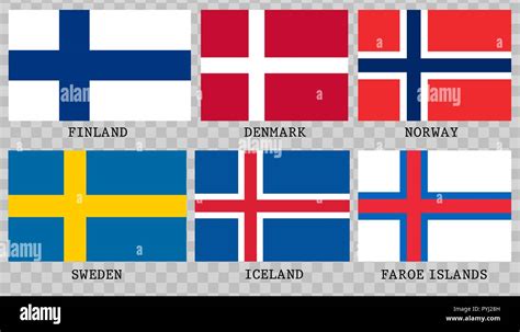 Scandinavian Countries Flags