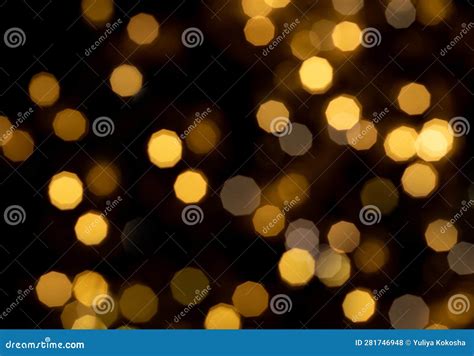 Bokeh Lights on Black Background Stock Photo - Image of party, texture ...