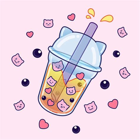 Bubble Kit-tea | Cute kawaii drawings, Kawaii drawings, Cute drawings