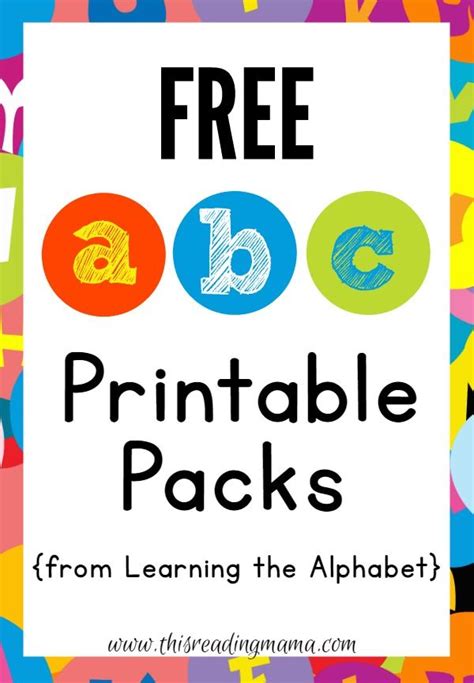 FREE ABC Printable Packs {Learning the Alphabet} | Learning abc ...