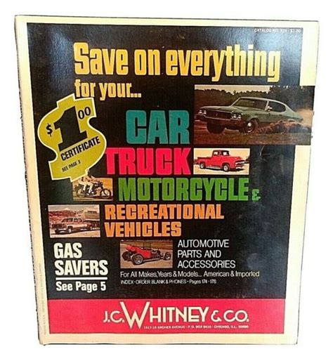 1974 JC Whitney Catalog # 324 A Car Truck Auto Parts Accessories RV ...