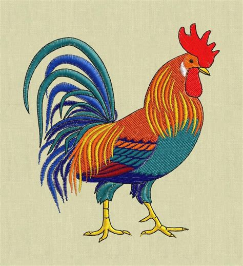 Rooster embroidery design | Rooster, Free embroidery designs, Japanese ...