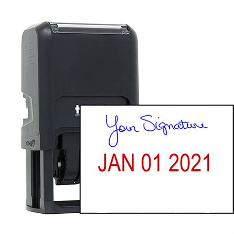 Self-inking Signature Stamps with Date | Simply Stamps